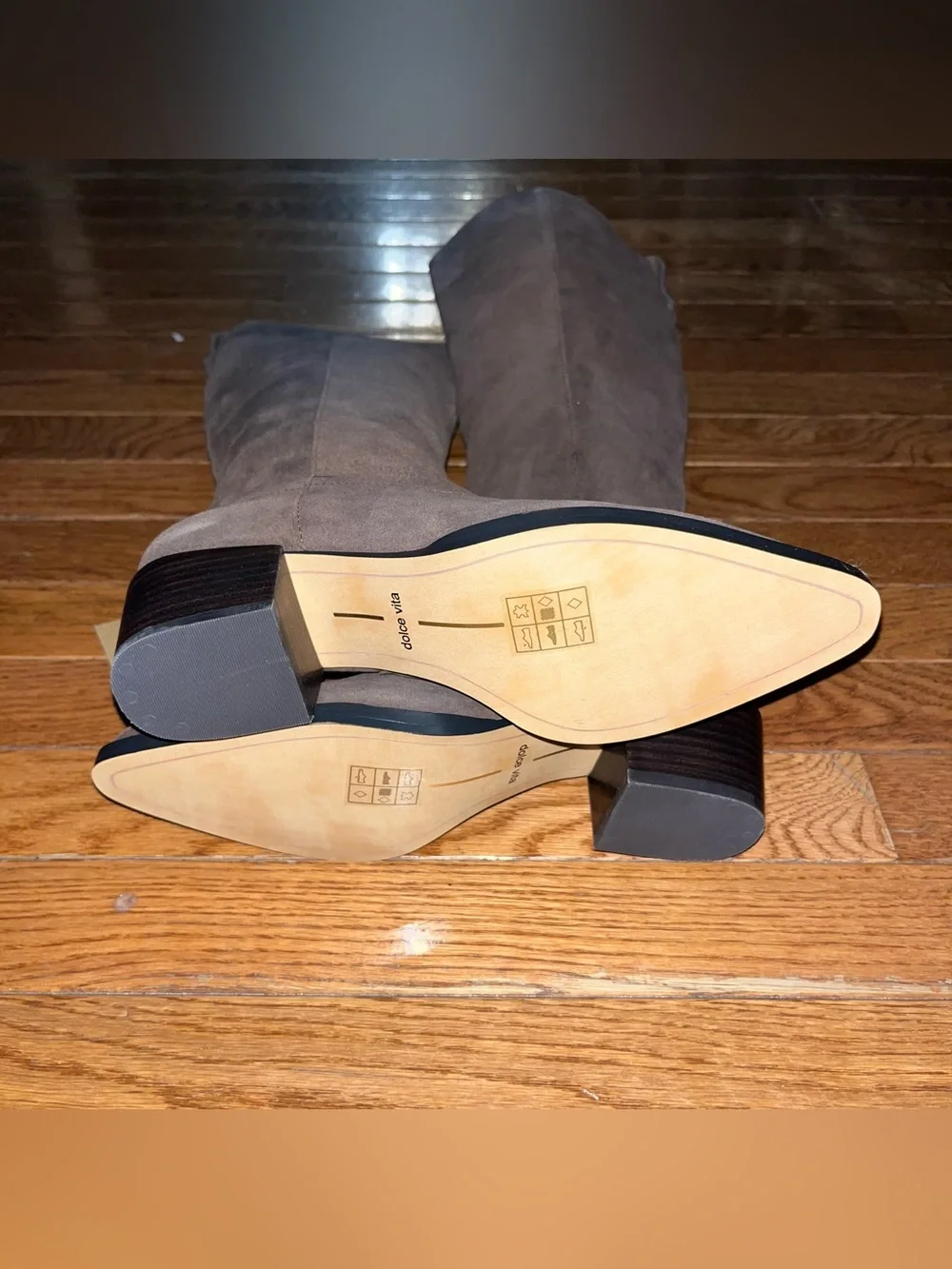 Dolce Vita Virona Water Resistant Tall Boot Dark Brown Suede H2O Women’s Size 6